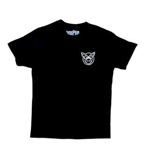Mens Black Pig Wheels t-shirt